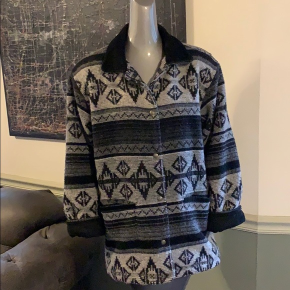 Vintage Woolrich Wool Nordic Blanket Jacket - Picture 1 of 8